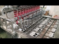 करी ब्लॉक ट्रे काटने वाली बिंदीदार लाइन भरने और सील करने वाली मशीन