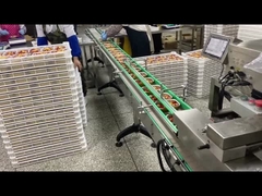 स्टेनलेस स्टील स्वचालित खाद्य ट्रे भरने सील मशीन फास्ट फूड एल्यूमीनियम पन्नी ट्रे के लिए