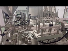 रोल फिल्म सीलिंग और कवर कैपिंग के साथ तीन-हेड कप भरने और सीलिंग और पैकेजिंग मशीन