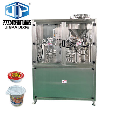 खरीदें स्वचालित पीएलसी एचएमआई नियंत्रण दही पानी रस सॉस शहद क्रीम भरने और सील मशीन online manufacture