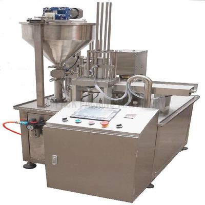 50-500ml रोटरी कप भरने सील मशीन अनुकूलन रस कप सील मशीन